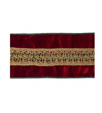 VELVET JEWEL TRIM RIBBON