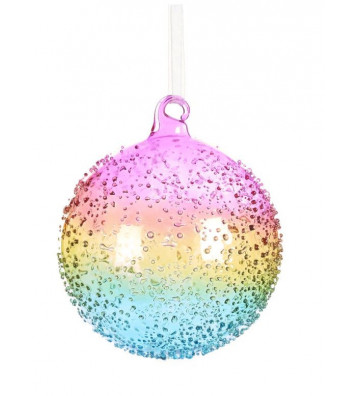 GLASS BALL PINK MULTICOLOR