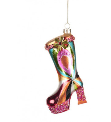 GLASS BOOT MULTICOLOR 13CM