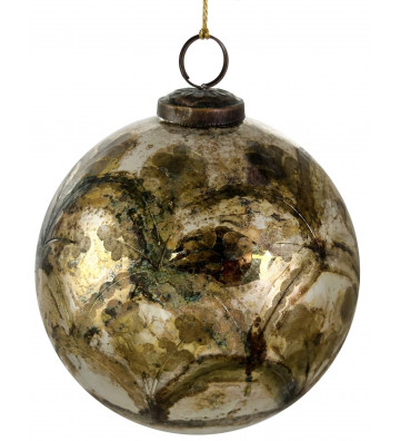 GLASS BALL GOLD WITH BURNED