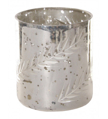 GLASS CYLINDER SILVER