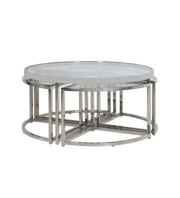Norlina smoke table 5 pieces ø95X45CM - Light&Living - Nardini Forniture