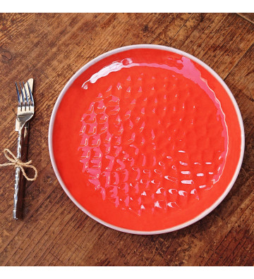 Flat large 27 cm in red melamine - Nardini Forniture