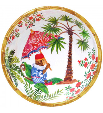 Salads Bali monkeys in melamine 25cm - Nardini Forniture