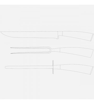 Elegance set roast 3 red knives - Berkel - Nardini Forniture