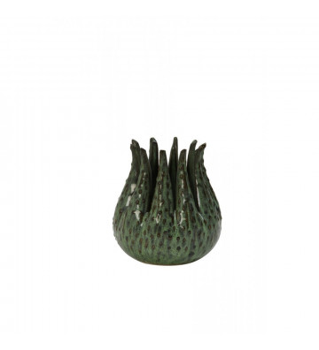 Tealight Medusa in ceramica verde 10x11cm - Light&Living - Nardini Forniture