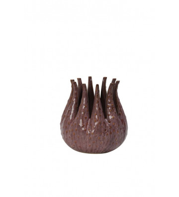 Tealight Medusa in brown ceramic 10x11cm - Light&Living - Nardini Forniture