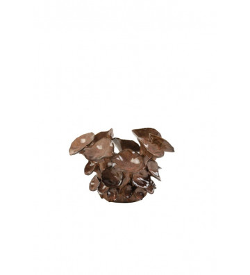 Tealight Panthe in brown ceramic Ø12x8,5 cm - Light&Living - Nardini Forniture