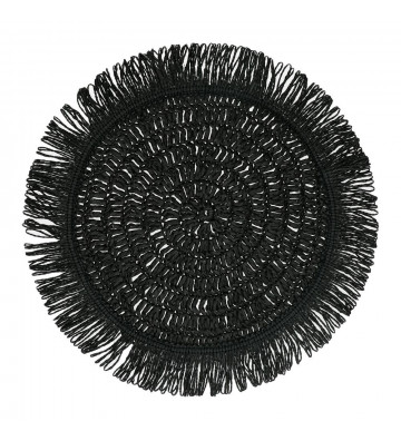 Gyula black circular placemat ø40cm