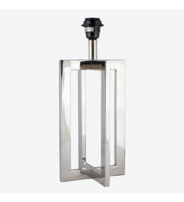 Silver table lamp with cross structure 17,5x17,5x42 cm - Nardini Forniture