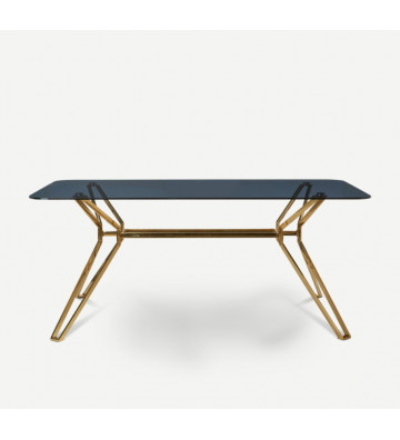 Rectangular dining table gold and glass 95x160cm - Pols Potten - Nardini Forniture