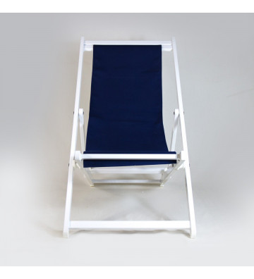 Deckchair in White Aluminum...