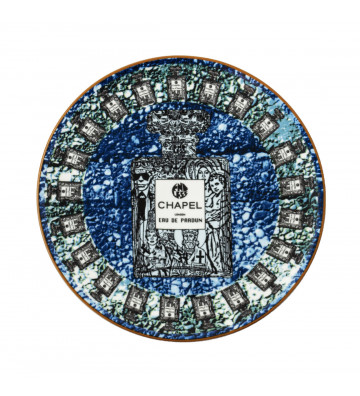 Dessert Endless Chapel Plate Blue ø22.5 cm - Geminiano Cozzi Venice - Nardini Supplies