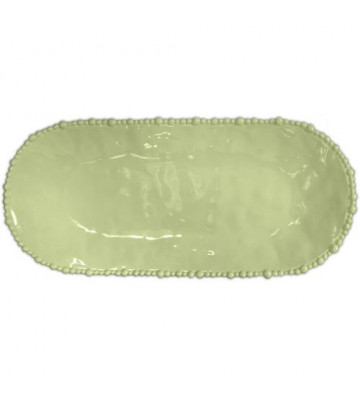 Serving Plate Oval in Melamina Verde Salvia 53x24cm - Baci Milano - Nardini Forniture