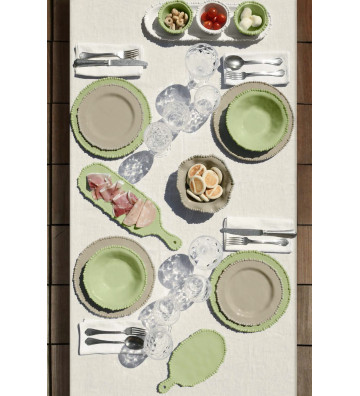 Serving Plate Oval in Melamina Verde Salvia 53x24cm - Baci Milano - Nardini Forniture