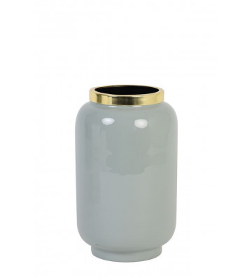 Vaso deco Chow grigio salvia e oro Ø18x30cm - Light&Living - Nardini Forniture