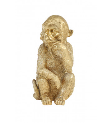 Decoro da parete scimmia oro 9,5x8,5x19,5cm - Light&Living - Nardini Forniture