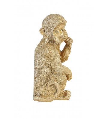 Decoro da parete scimmia oro 9,5x8,5x19,5cm - Light&Living - Nardini Forniture