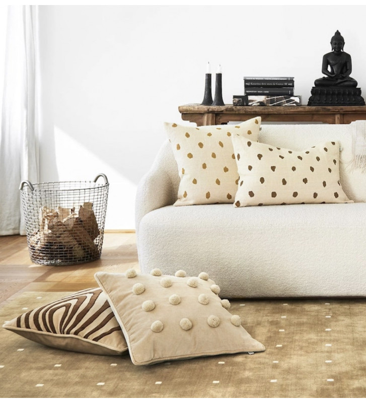 La decorazione domestica della fodera per cuscino del divano della federa  di lino della foglia del