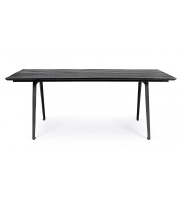 Codrin dining table in black wood 200x90cm - Nardini Forniture