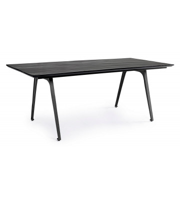 Codrin dining table in black wood 200x90cm