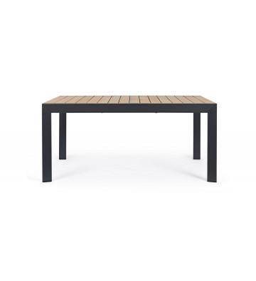 Dining table in wood and metal anthracite extendable 160/240x100cm - Nardini Forniture