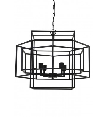Dalisa black metal chandelier 69x64x56cm - Light&Living - Nardini Forniture