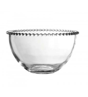 Transparent glass pearl salad bowl Ø20,5cm - Cote Table - Nardini Forniture