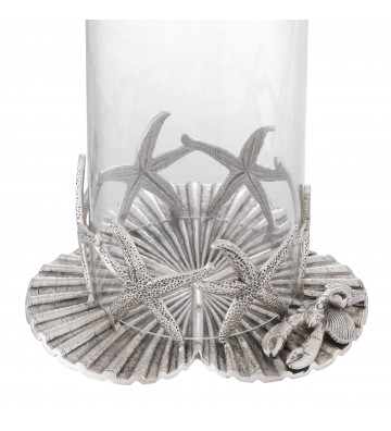 Sea Star candle holder in glass and silver ø13xh31.5 cm - Eichholtz - Nardini Forniture