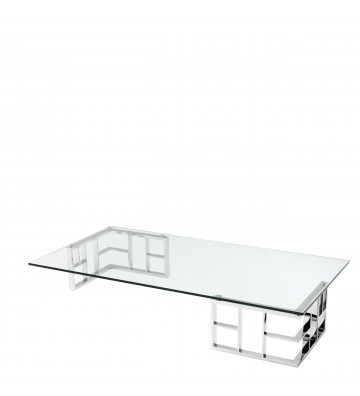 Tavolo da fumo Ramage in acciaio e vetro 180x90xh32 cm - Eichholtz - Nardini Forniture