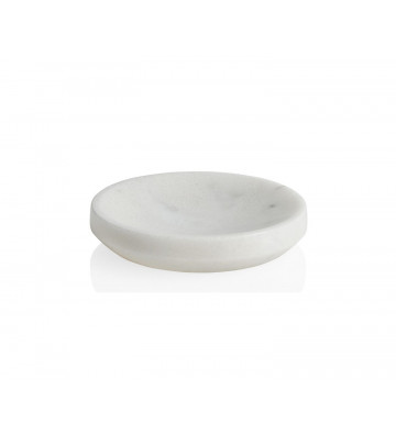 White marble soap dish Ø12x2.5 cm - Andrea House - Nardini Forniture