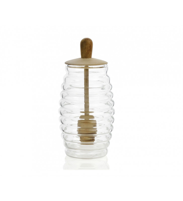 Vasetto per miele in vetro e legno Ø6x16 cm - Andrea House - Nardini  Forniture