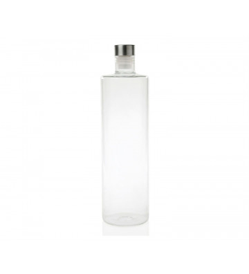 Round glass water bottle with 1.5L cap