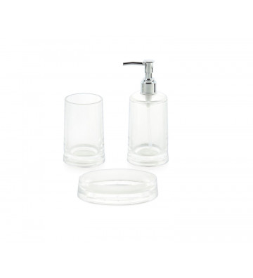 Cylindrical toothbrush holder in transparent acrylic Ø7.5x11.5 cm