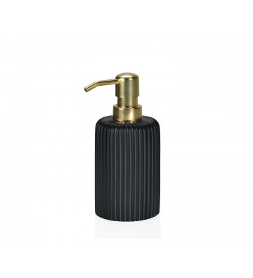 Black striped and gold dispenser Ø7x16 cm - Andrea House - Nardini Forniture