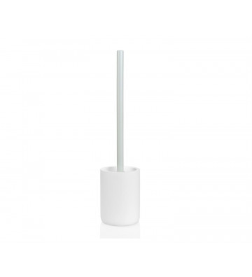 Brushed white brush holder Ø10x41 cm - Andrea House - Nardini Forniture