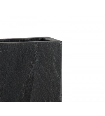 Portaspazzolino rettangolare in ardesia nera naturale 7,5x5x11 cm - Andrea House - Nardini Forniture