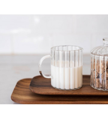 Glass milk and sugar set Ø7x12 cm - Andrea House - Nardini Forniture
