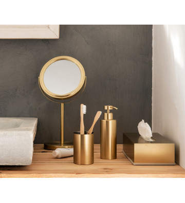 Specchio da tavolo ingranditore 5X oro a doppia faccia - Andrea House - Nardini Forniture