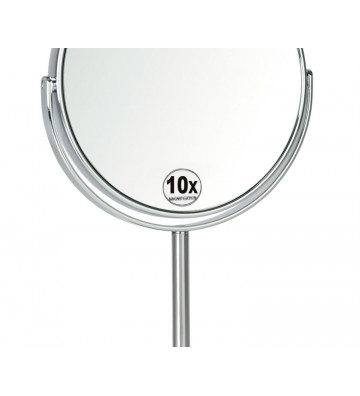 Specchio ingranditore X10 con base in metallo cromato - Andrea House - Nardini Forniture