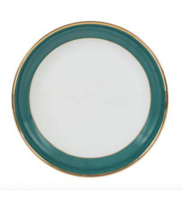 Piatto fondo Ginger smeraldo e oro ø23cm - Cote Table - Nardini Forniture