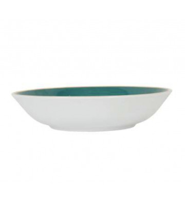 Soup plate Ginger emerald and gold ø23cm