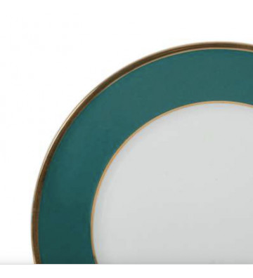 Sweet plate Ginger emerald and gold ø20cm
