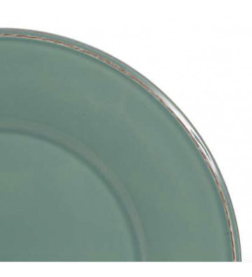 Flat plate in sage green terracotta Ø28,5cm