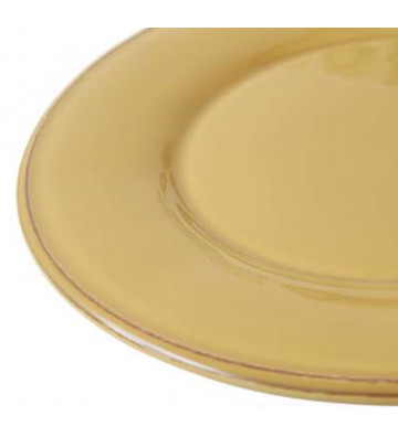 Sweet dish of terracotta yellow mustard Ø23,5cm - Cote table - Nardini Forniture