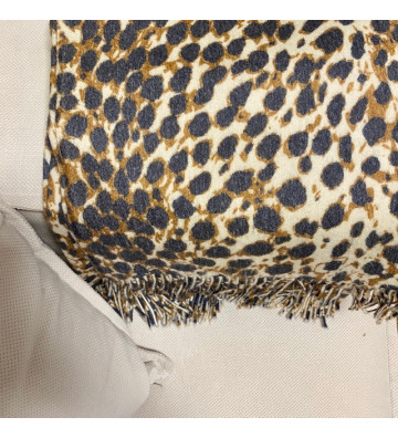 Sibeline Leopard Blanket in Merino Wool 130x200cm