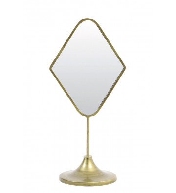 Duan Gold Rombo Table Mirror 20x15x43cm - Andrea House - Nardini Forniture