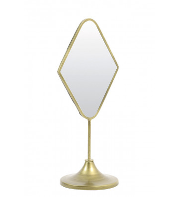 Duan Gold Rombo Table Mirror 20x15x43cm - Andrea House - Nardini Forniture