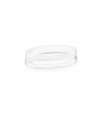 Transparent oval soap holder 13,5x8,5x3 cm - Andrea House - Nardini Forniture