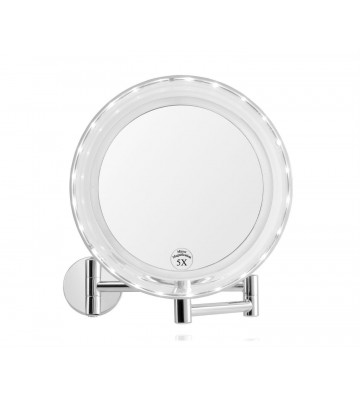 Wall mirror with magnification and led light Ø19,5cm - Andrea House - Nardini Forniture